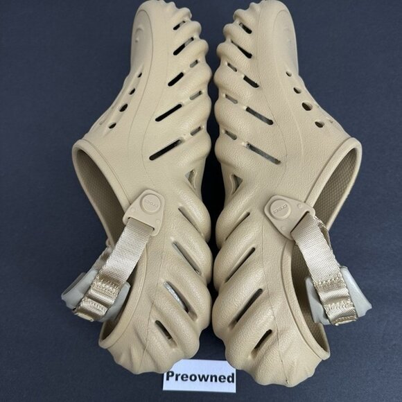 Crocs Echo Clog Unisex Clogs Wheat 207937 Men’s 10/ Women’s 12 Preowned - Picture 3 of 5